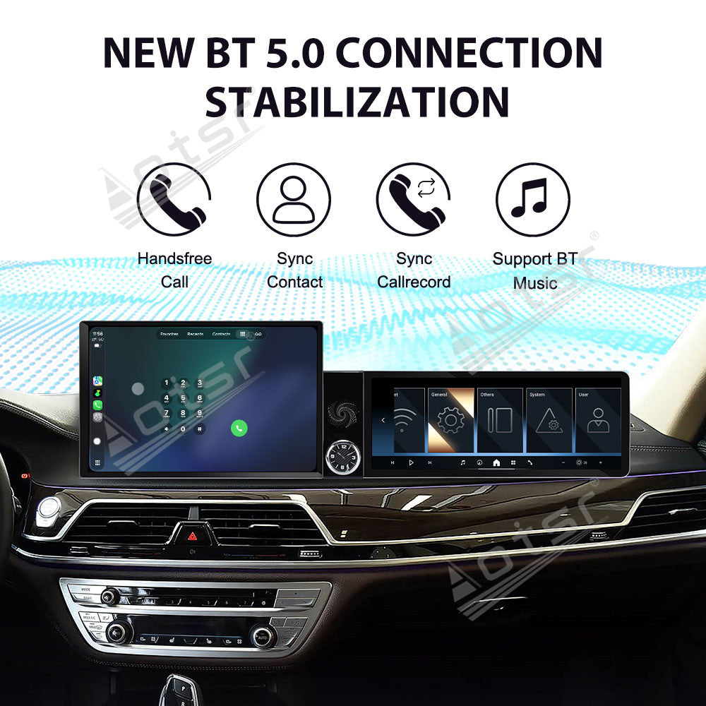 Aotsr Dual Screen 13.1 inch+12.3 inch Android 15 Carplay Car Radio for BMW 7 Series G11 G12 2015-2018 EVO Car GPS Navigation Multimedia