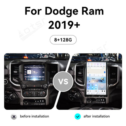 14.4 Inch Tesla Screen For Dodge Ram 2019+ Android 13.0 Car Radio Player GPS Navi Auto Stereo Multimedia Video DSP Carplay 4G SIM