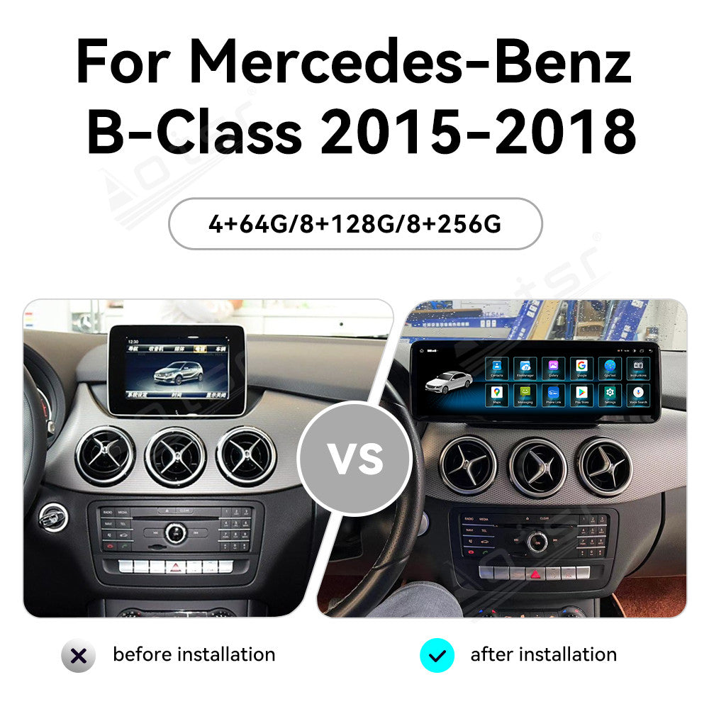 14.9 Inch Tesla Screen For Mercedes-Benz B-Class 2015-2018  Android 13.0 Car  Radio  Player  GPS Navi Auto Stereo Multimedia Video DSP Carplay 4G SIM