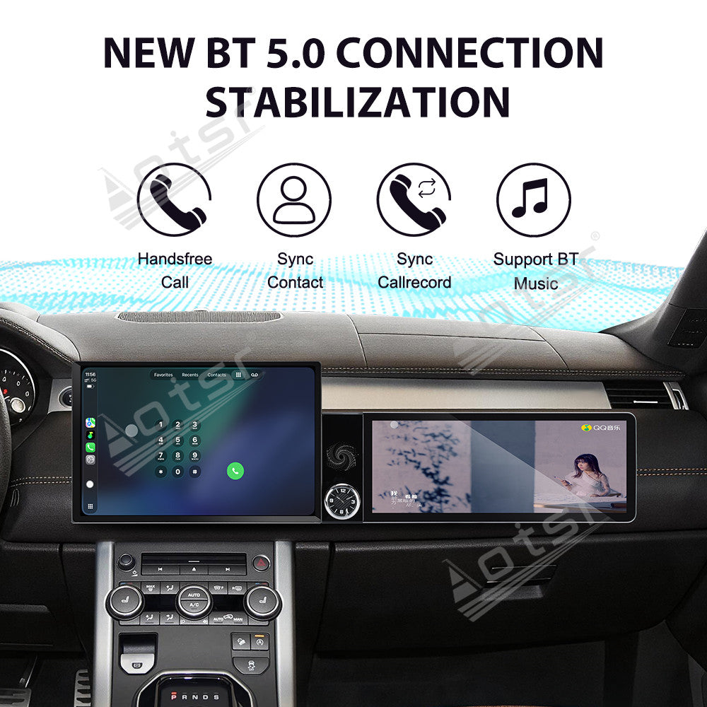 Aotsr Dual Screen 13.1 inch+12.3 inch Android 15 Carplay Car Radio for Land Rover Range Rover Evoque 2016-2018 Car GPS Navigation Multimedia