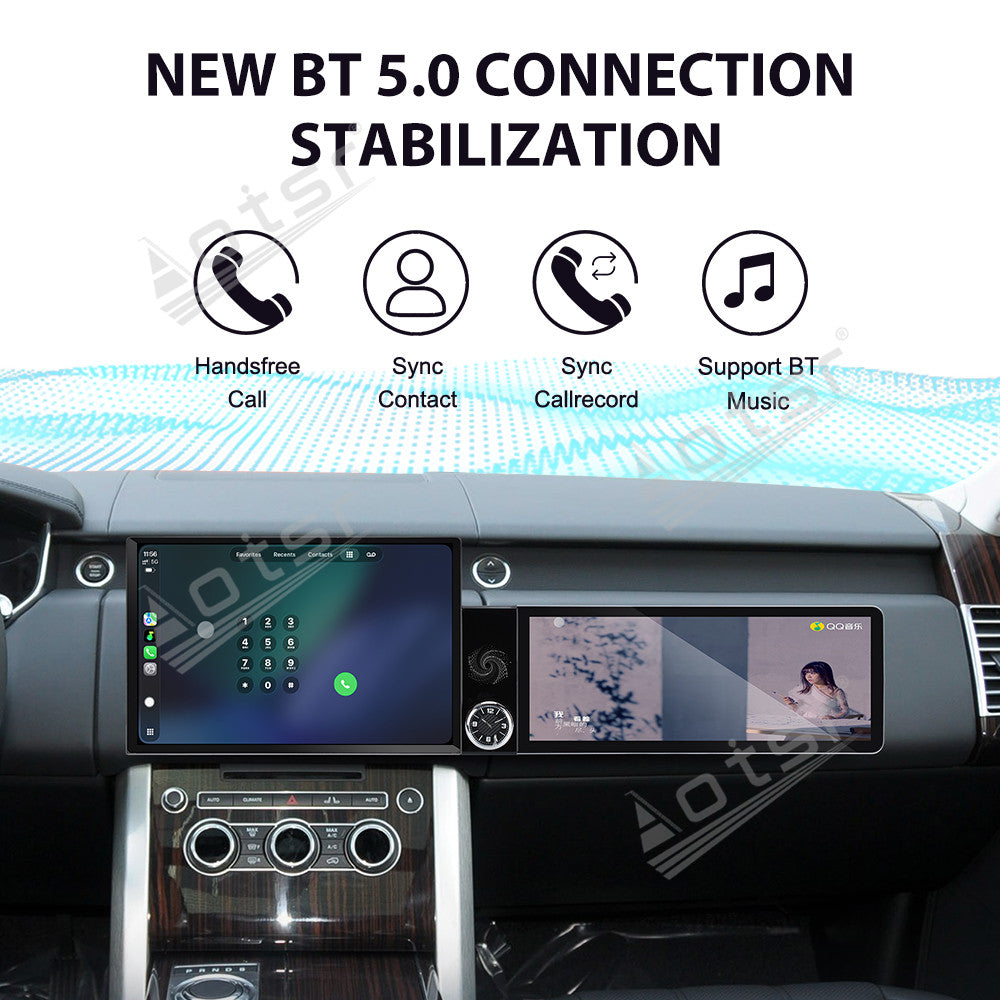 Aotsr Dual Screen 13.1 inch+12.3 inch Android 15 Carplay Car Radio for Land Rover Range Rover Executive 2013-2016 Car GPS Navigation Multimedia