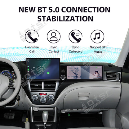 Aotsr Dual Screen 13.1 inch+12.3 inch Android 15 Carplay Car Radio for Subaru Forester 2008-2012 Car GPS Navigation Multimedia