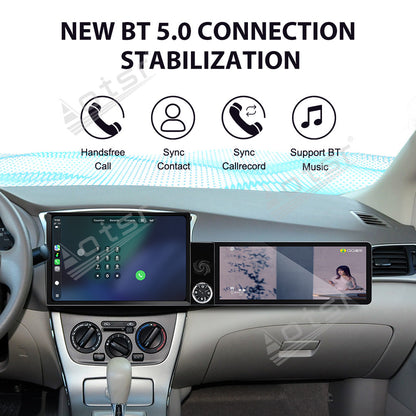Aotsr Dual Screen 13.1 inch+12.3 inch Android 15 Carplay Car Radio for Nissan Sylphy 2012-2019 Car GPS Navigation Multimedia