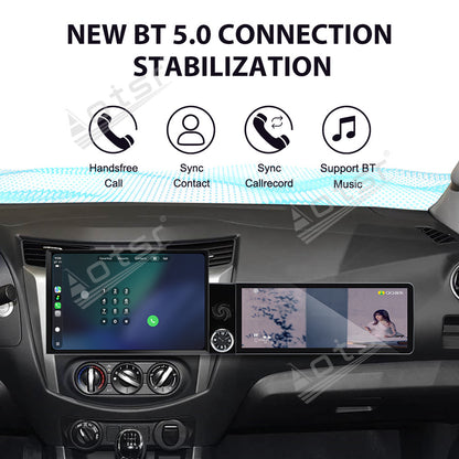 Aotsr Dual Screen 13.1 inch+12.3 inch Android 15 Carplay Car Radio for Nissan Navara 2017-2019 Car GPS Navigation Multimedia