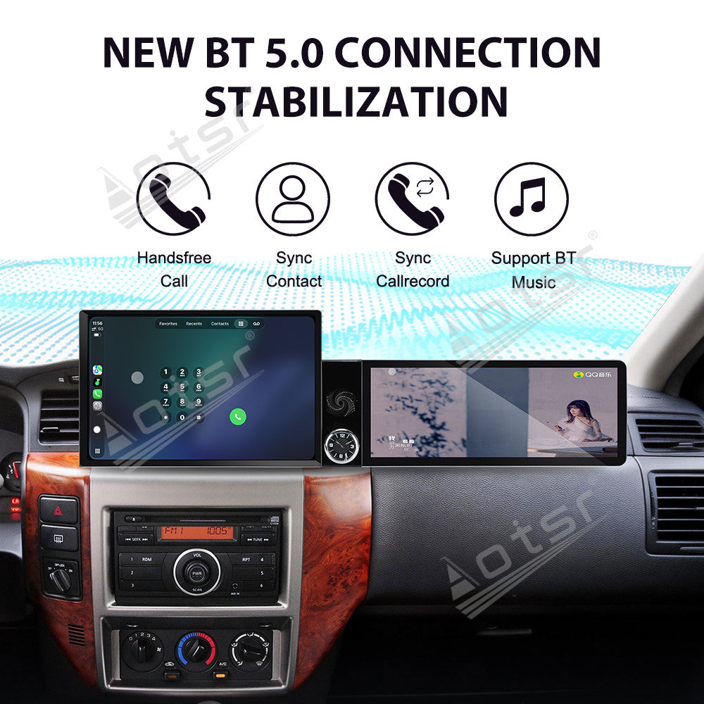 Aotsr Dual Screen 13.1 inch+12.3 inch Android 15 Carplay Car Radio for Nissan Safari Y61 2004-2012 Car GPS Navigation Multimedia