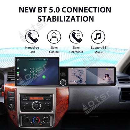 Aotsr Dual Screen 13.1 inch+12.3 inch Android 15 Carplay Car Radio for Nissan Safari Y61 2004-2012 Car GPS Navigation Multimedia