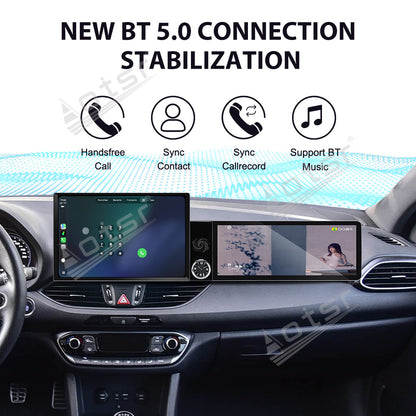 Aotsr Dual Screen 13.1 inch+12.3 inch Android 15 Carplay Car Radio for Hyundai I30 2017-2018 Car GPS Navigation Multimedia
