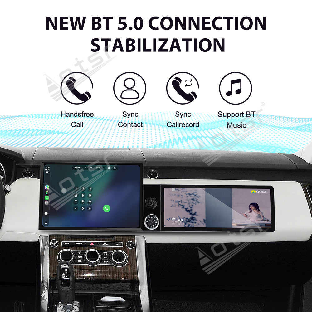 Aotsr Dual Screen 13.1 inch+12.3 inch Android 15 Carplay Car Radio for Land Rover Range Rover Sport 2014-2015 Car GPS Navigation Multimedia