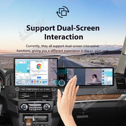Aotsr Dual Screen 13.1 inch+12.3 inch Android 15 Carplay Car Radio for Mitsubishi Pajero 2009 Car GPS Navigation Multimedia