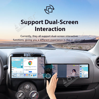 Aotsr Dual Screen 13.1 inch+12.3 inch Android 15 Carplay Car Radio for Nissan Sunny 2011-2013 Car GPS Navigation Multimedia