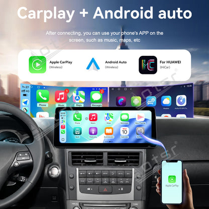 Aotsr 12.3 inch Android 15 Carplay Car Radio for Lexus GS300/350/400/430/450/460 2006-2012 Car GPS Navigation Multimedia
