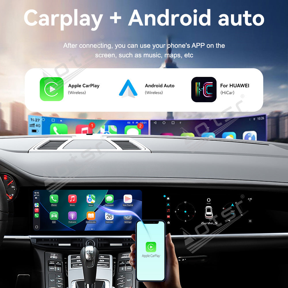Aotsr 10.9 inch+11.4 inch Dual Screen Car Radio Carplay For Porsche Panamera 970 2010-2016 Upgraded Interactive Android Multimedia Video Player