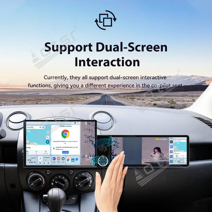 Aotsr Dual Screen 13.1 inch+12.3 inch Android 15 Carplay Car Radio for Mazda 2 2007-2014 Car GPS Navigation Multimedia