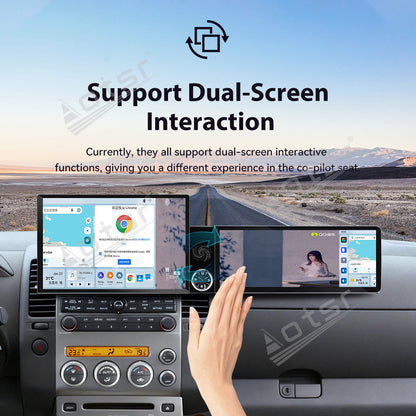Aotsr Dual Screen 13.1 inch+12.3 inch Android 15 Carplay Car Radio for Nissan Pathfinder;Nissan Navara 2004-2014 Car GPS Navigation Multimedia