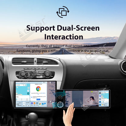 Aotsr Dual Screen 13.1 inch+12.3 inch Android 15 Carplay Car Radio for Seat Leon 2005-2012 Car GPS Navigation Multimedia