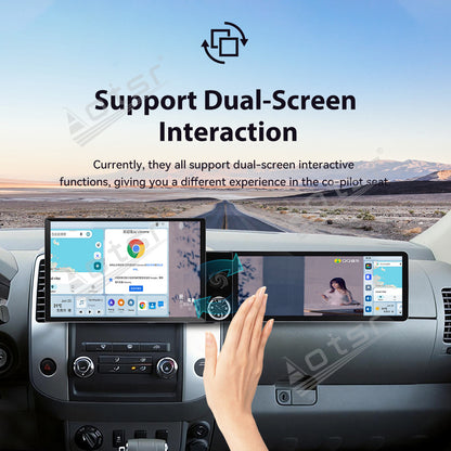 Aotsr Dual Screen 13.1 inch+12.3 inch Android 15 Carplay Car Radio for Nissan Frontier/Xterra 2009-2012 Car GPS Navigation Multimedia