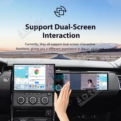 Aotsr Dual Screen 13.1 inch+12.3 inch Android 15 Carplay Car Radio for Land Rover Discovery 5 2017-2019 Car GPS Navigation Multimedia