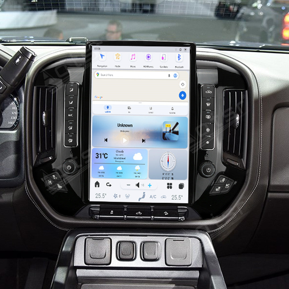 14.4 Inch Tesla Screen For Chevrolet Silverado 2014-2019 Android 13.0 Car Radio Player GPS Navi Auto Stereo Multimedia Video DSP Carplay 4G SIM