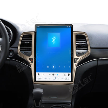 14.4 Inch Tesla Screen For  Jeep Grand Cherokee 2014+ golden Android 13.0 Car Radio Player GPS Navi Auto Stereo Multimedia Video DSP Carplay 4G SIM