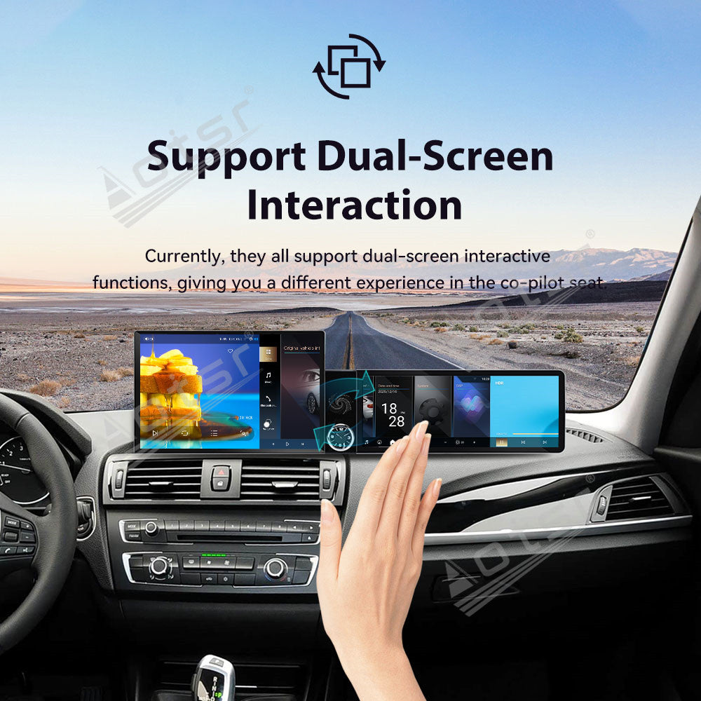 Aotsr Dual Screen 13.1 inch+12.3 inch Android 15 Carplay Car Radio for BMW 1/2 Series F20/F21 2012-2017 EVO Car GPS Navigation Multimedia