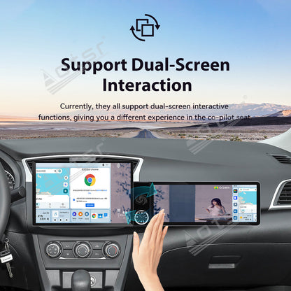 Aotsr Dual Screen 13.1 inch+12.3 inch Android 15 Carplay Car Radio for Nissan Sylphy 2020-2025 Car GPS Navigation Multimedia