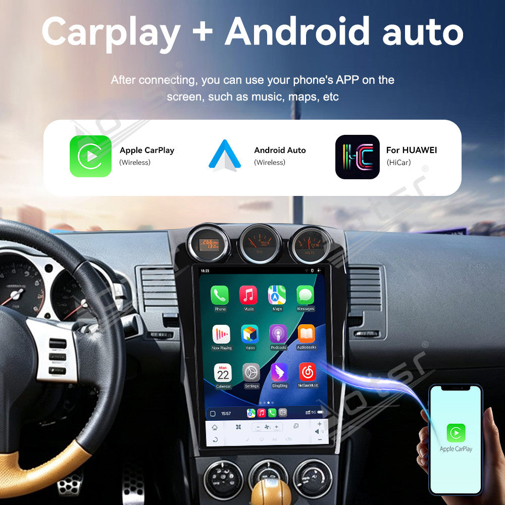 Aotsr 14.5 inch Car Radio for Nissan 350Z 2002-2008 Latest UI Interface Android 15 CarPlay GPS Navigation Multimedia Player Head Unit