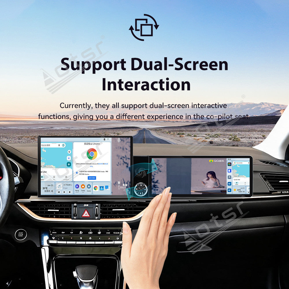 Aotsr Dual Screen 13.1 inch+12.3 inch Android 15 Carplay Car Radio for KIA K3 2012-2019 Car GPS Navigation Multimedia