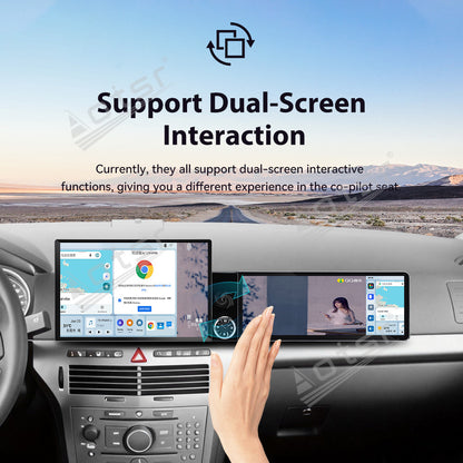 Aotsr Dual Screen 13.1 inch+12.3 inch Android 15 Carplay Car Radio for Opel Zafira/Astra 2004-2014 Car GPS Navigation Multimedia