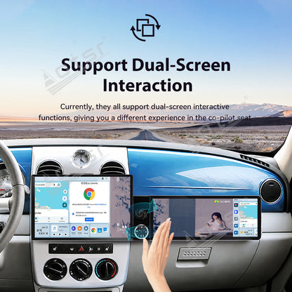Aotsr Dual Screen 13.1 inch+12.3 inch Android 15 Carplay Car Radio for Chrysler PT Cruiser 2005-2010 Car GPS Navigation Multimedia