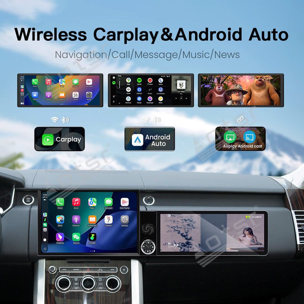 Aotsr Dual Screen 13.1 inch+12.3 inch Android 15 Carplay Car Radio for Land Rover Range Rover Executive 2013-2016 Car GPS Navigation Multimedia