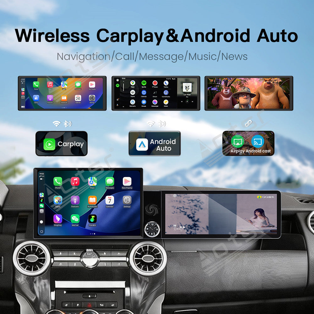 Aotsr Dual Screen 13.1 inch+12.3 inch Android 15 Carplay Car Radio for Land Rover Discovery 4 2012-2016 Car GPS Navigation Multimedia