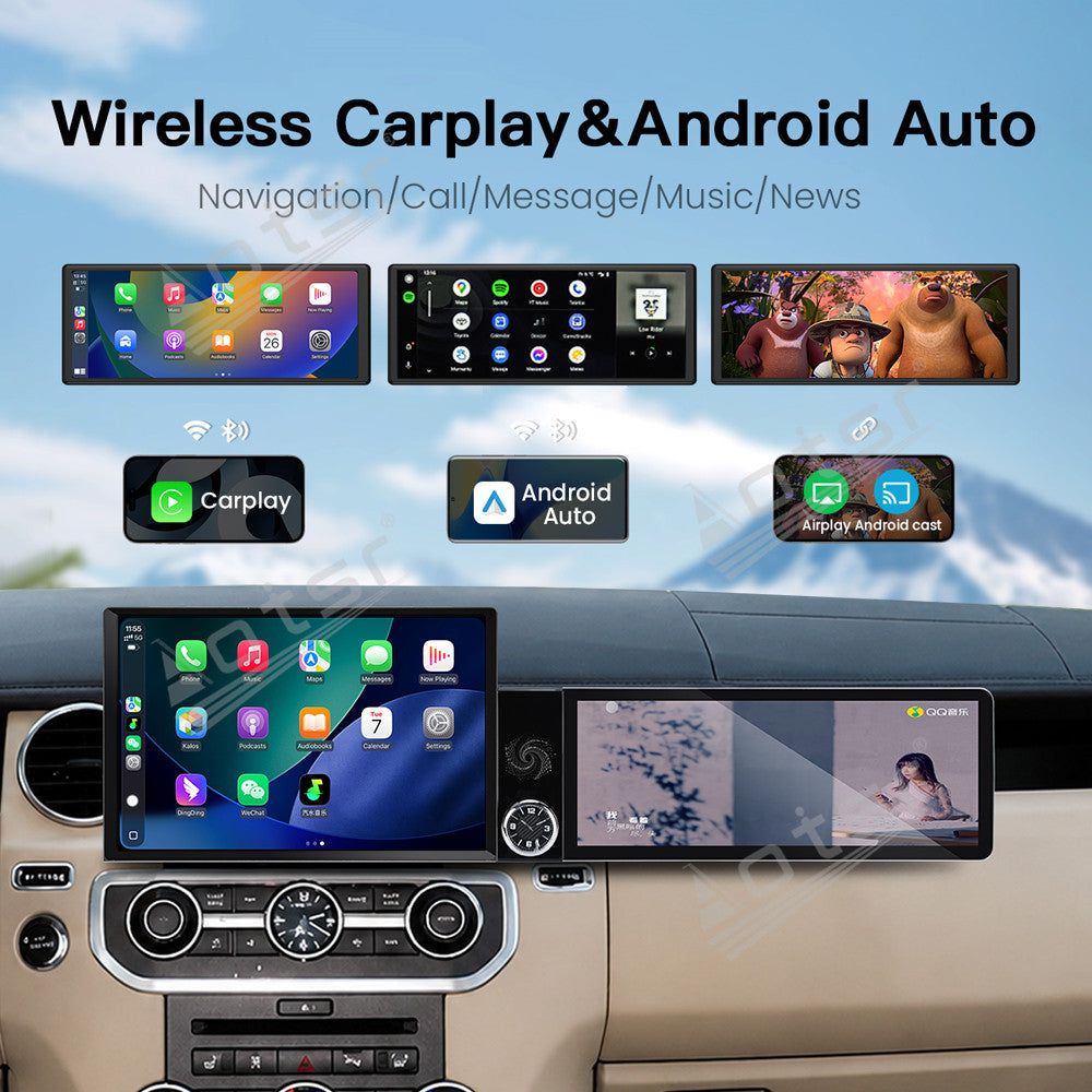 Aotsr Dual Screen 13.1 inch+12.3 inch Android 15 Carplay Car Radio for Land Rover Discovery 4 2010-2016 Car GPS Navigation Multimedia