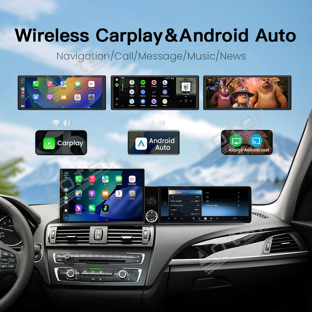 Aotsr Dual Screen 13.1 inch+12.3 inch Android 15 Carplay Car Radio for BMW 1/2 Series F20/F21 2012-2017 EVO Car GPS Navigation Multimedia
