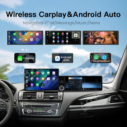 Aotsr Dual Screen 13.1 inch+12.3 inch Android 15 Carplay Car Radio for BMW 1/2 Series F20/F21 2012-2017 EVO Car GPS Navigation Multimedia