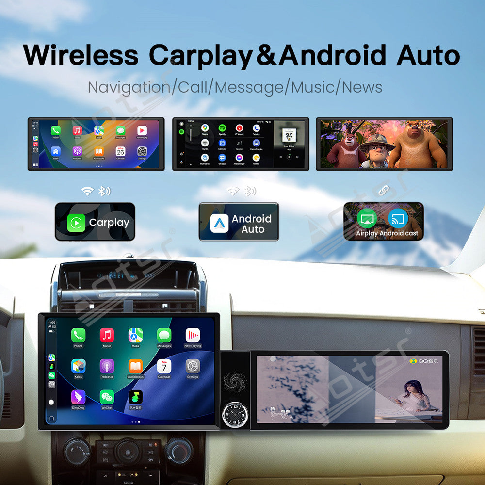 Aotsr Dual Screen 13.1 inch+12.3 inch Android 15 Carplay Car Radio for Mazda Tribute 2007-2012 Car GPS Navigation Multimedia