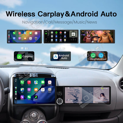 Aotsr Dual Screen 13.1 inch+12.3 inch Android 15 Carplay Car Radio for Nissan Sunny 2011-2013 Car GPS Navigation Multimedia