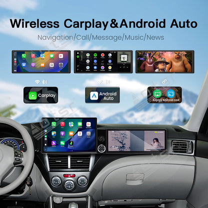 Aotsr Dual Screen 13.1 inch+12.3 inch Android 15 Carplay Car Radio for Subaru Forester 2008-2012 Car GPS Navigation Multimedia