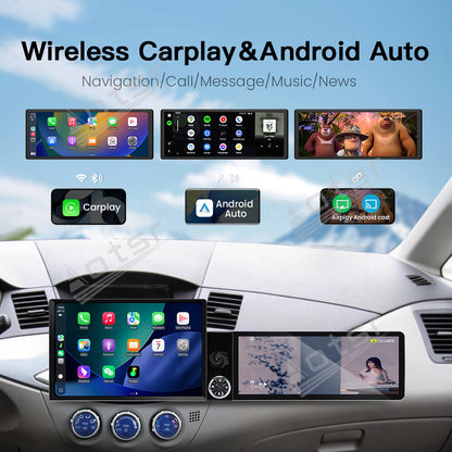 Aotsr Dual Screen 13.1 inch+12.3 inch Android 15 Carplay Car Radio for Mitsubishi Zinger 2015-2026 Car GPS Navigation Multimedia