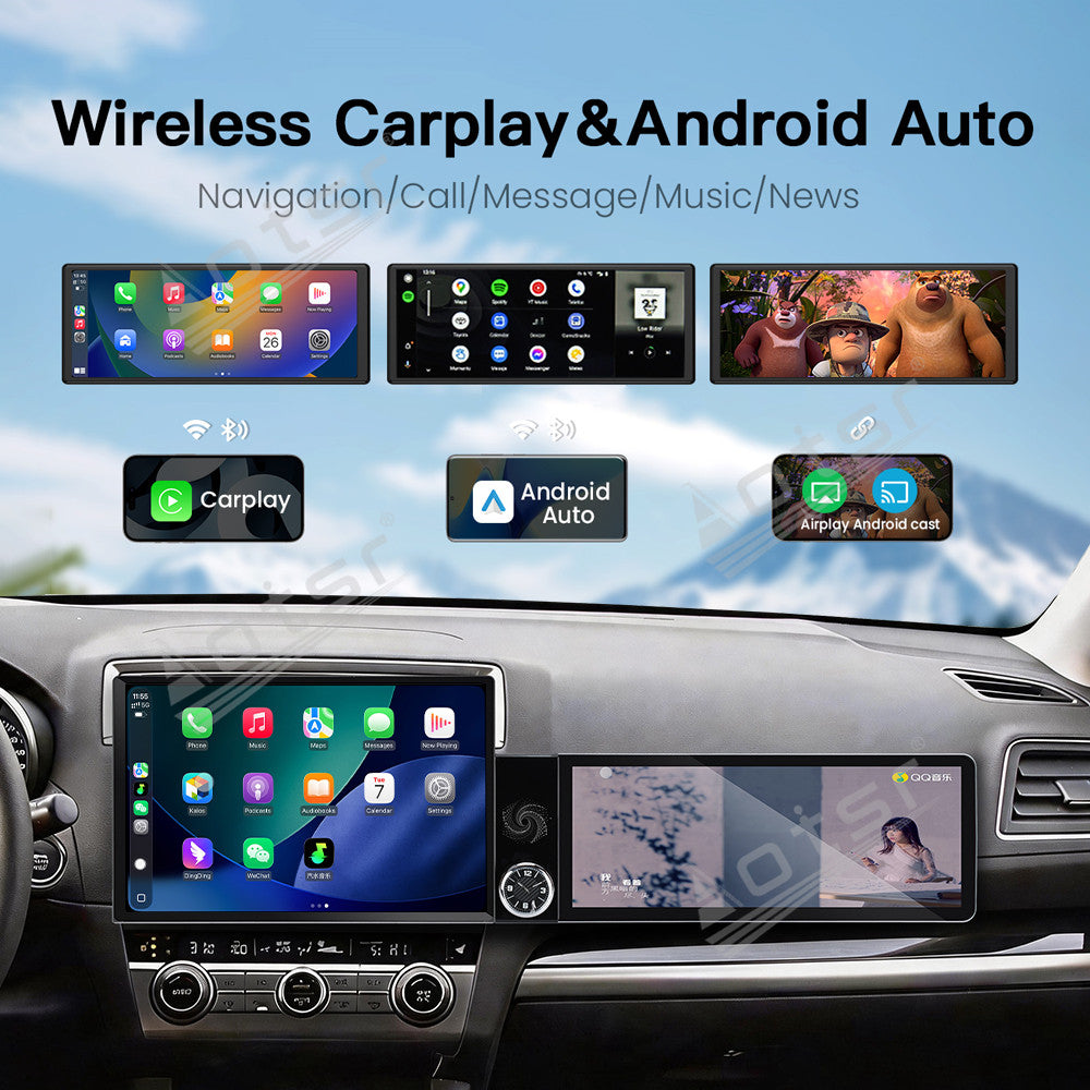 Aotsr Dual Screen 13.1 inch+12.3 inch Android 15 Carplay Car Radio for Subaru LEGACY/Subaru OUTBACK 2011-2021 Car GPS Navigation Multimedia