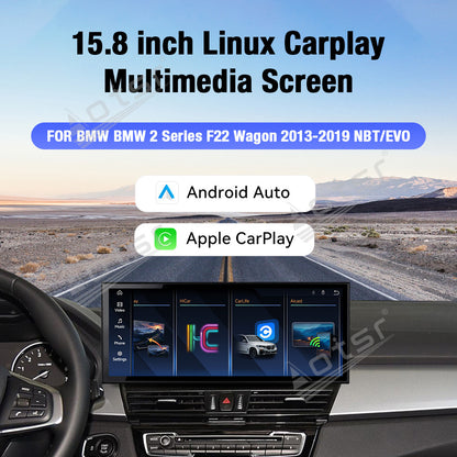 Aotsr 15.8 inch Linux Carplay Screen for BMW 2 Series£¨F22£©Wagon 2013-2019 NBT EVO IPS Touch Stereo Unit Multi Storage 4G DSP BT5.0 GPS