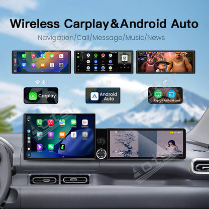 Aotsr Dual Screen 13.1 inch+12.3 inch Android 15 Carplay Car Radio for Wuling Hongguang EV 2025-2026 Car GPS Navigation Multimedia