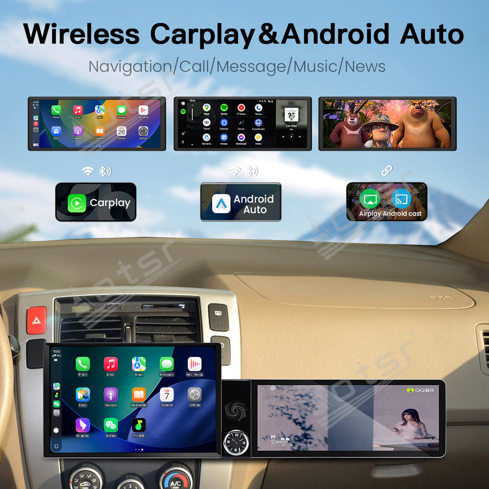 Aotsr Dual Screen 13.1 inch+12.3 inch Android 15 Carplay Car Radio for Hyundai Tucson 2009-2013 Car GPS Navigation Multimedia