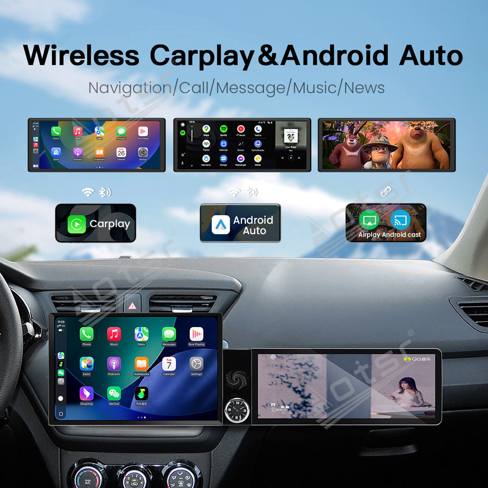 Aotsr Dual Screen 13.1 inch+12.3 inch Android 15 Carplay Car Radio for KIA K2 2011-2016 Car GPS Navigation Multimedia