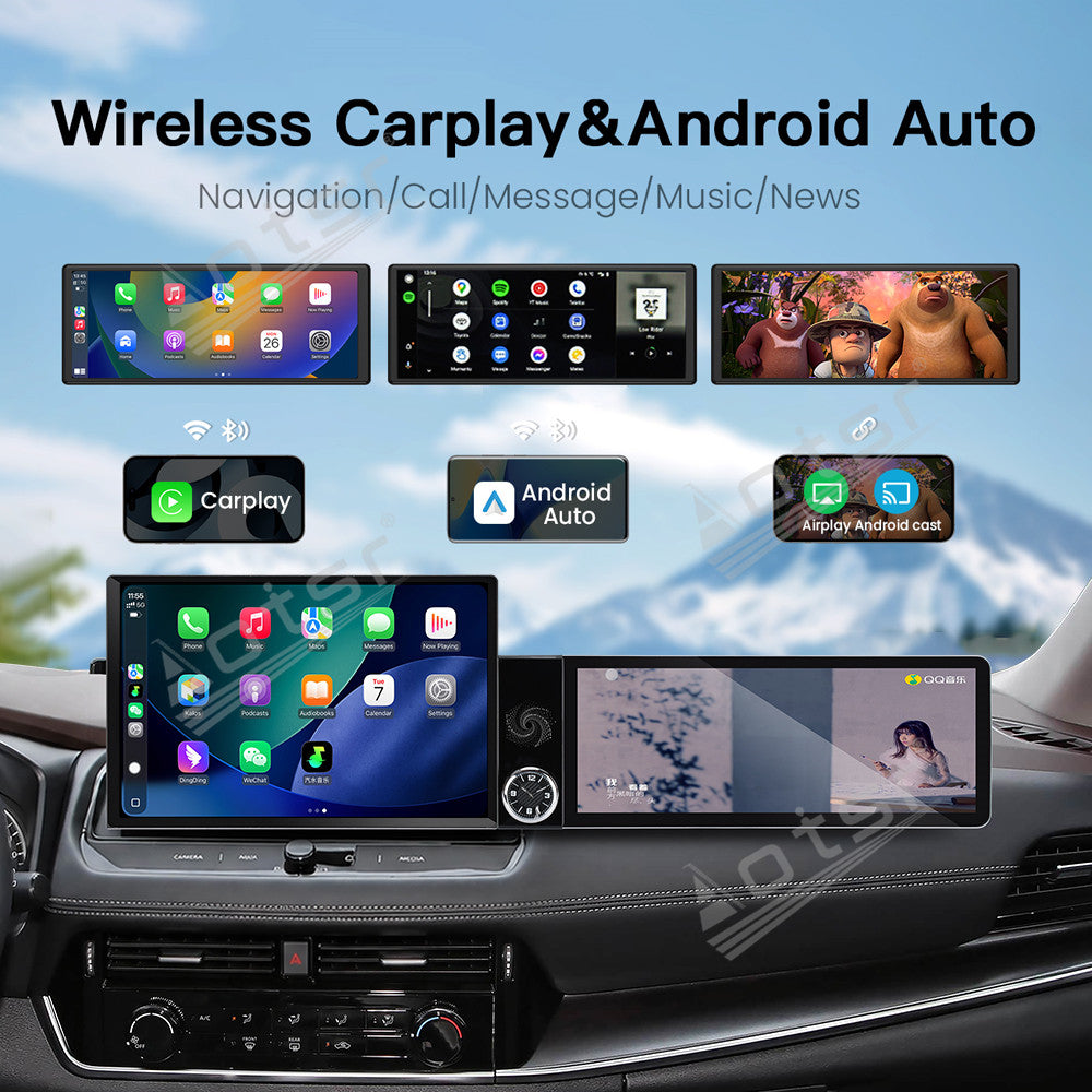 Aotsr Dual Screen 13.1 inch+12.3 inch Android 15 Carplay Car Radio for Nissan X-Trail 2021-2026 Car GPS Navigation Multimedia