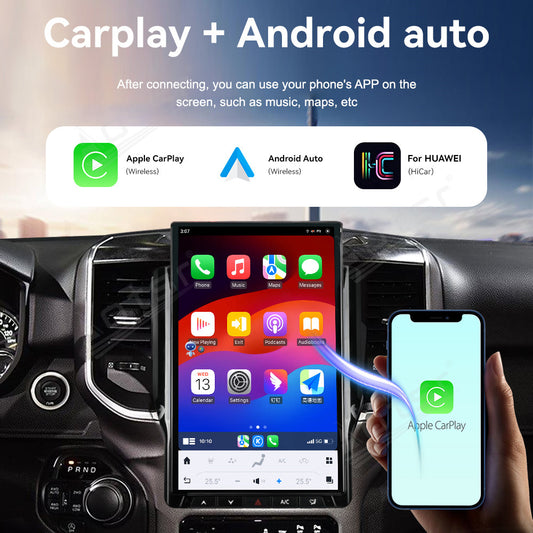 For Dodge RAM 14.4 Inch Tesla-style Carplay Screens 2019+