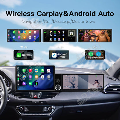 Aotsr Dual Screen 13.1 inch+12.3 inch Android 15 Carplay Car Radio for Hyundai I30 2017-2018 Car GPS Navigation Multimedia