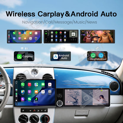 Aotsr Dual Screen 13.1 inch+12.3 inch Android 15 Carplay Car Radio for Chrysler PT Cruiser 2005-2010 Car GPS Navigation Multimedia
