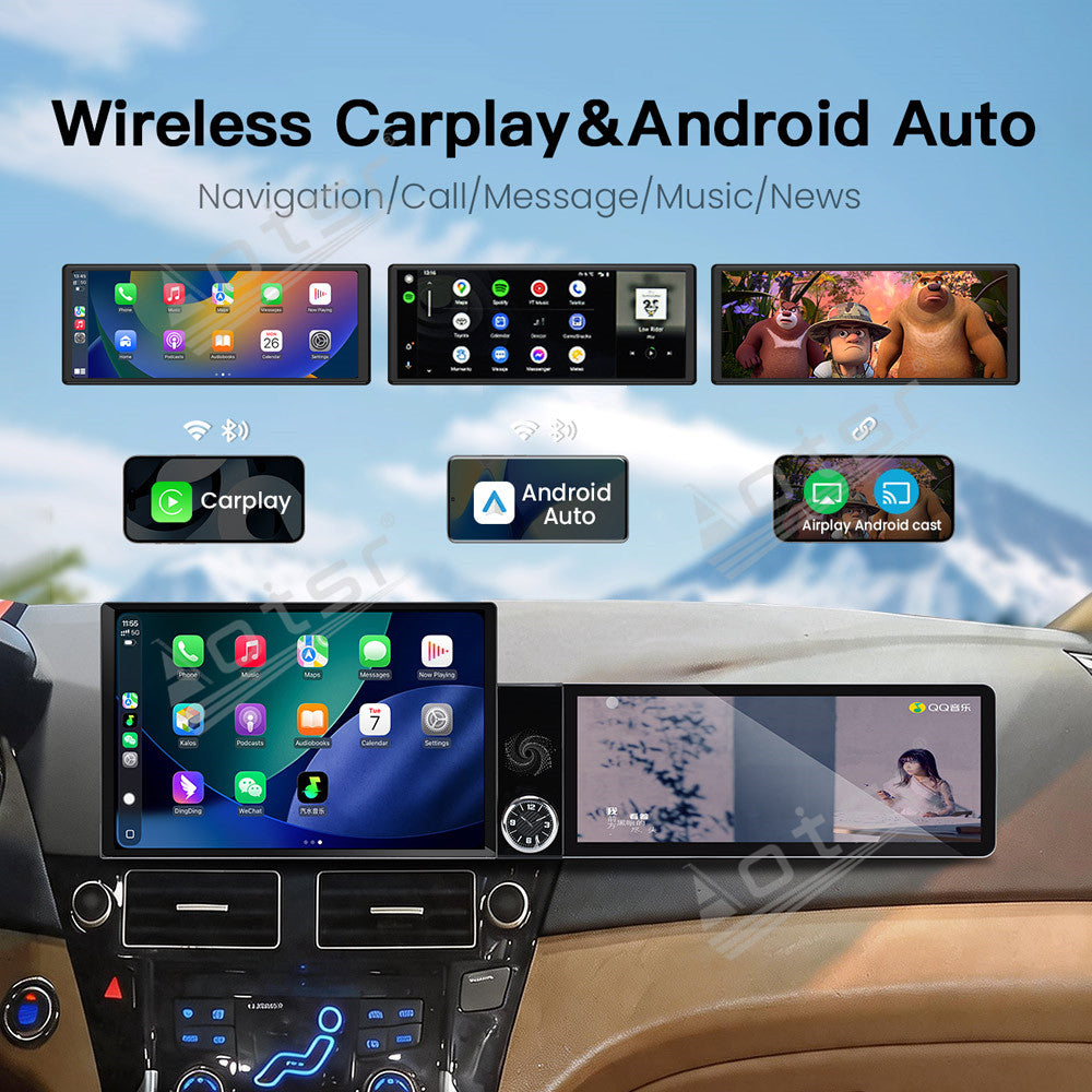 Aotsr Dual Screen 13.1 inch+12.3 inch Android 15 Carplay Car Radio for Hyundai Sonata 2011-2015 Car GPS Navigation Multimedia