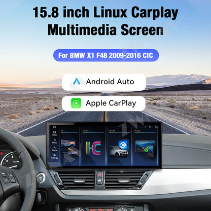Aotsr 15.8 inch Linux Carplay Screen for BMW X1 F48 2009-2016 CIC IPS Touch Stereo Unit Multi Storage 4G DSP BT5.0 GPS