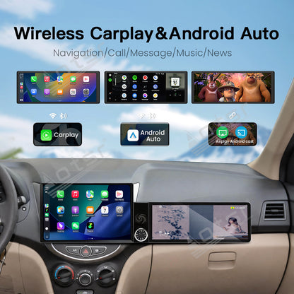 Aotsr Dual Screen 13.1 inch+12.3 inch Android 15 Carplay Car Radio for Hyundai Verna 2011-2016 Car GPS Navigation Multimedia
